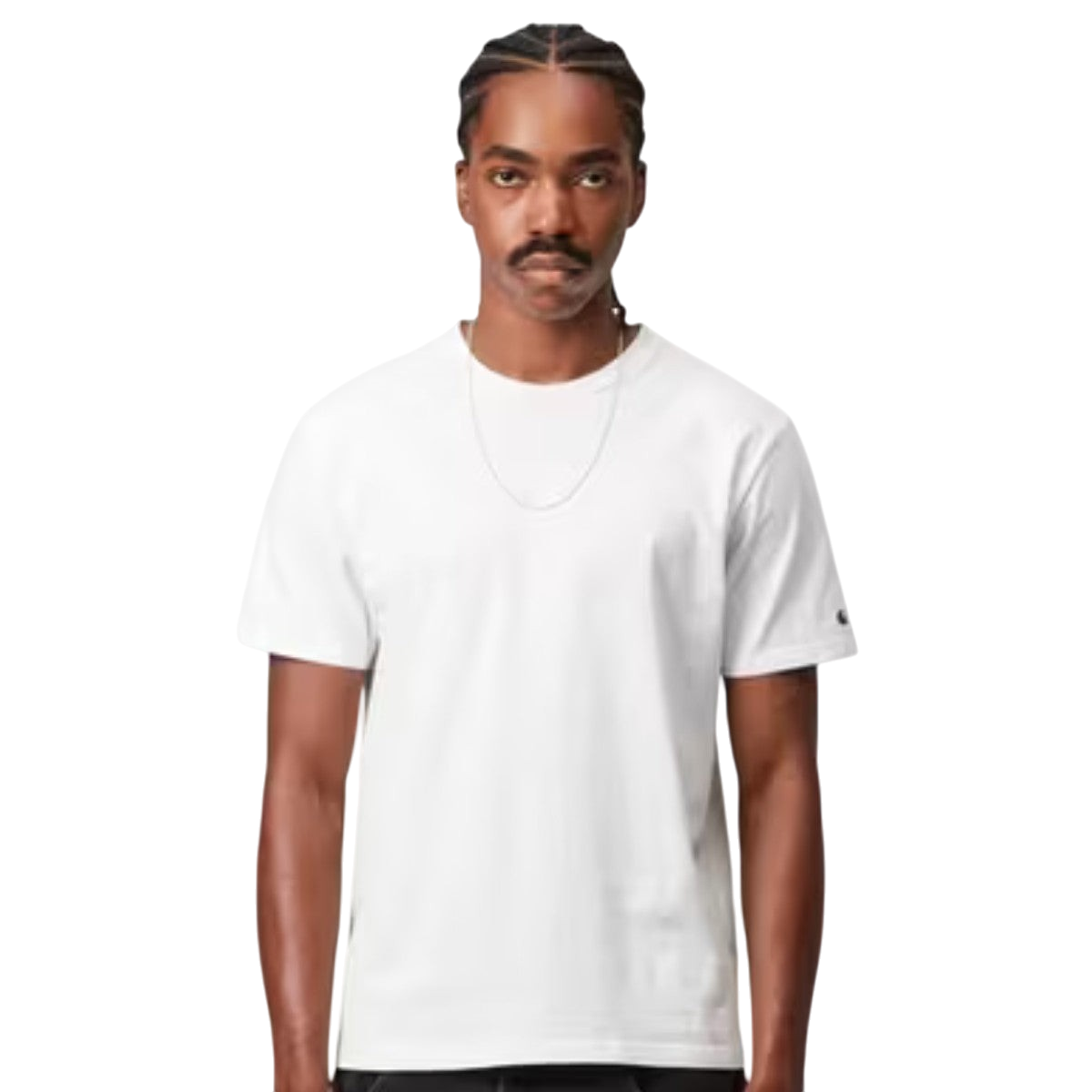 T-shirt Carhartt WIP S/S Base Noir et Blanc en Coton Coupe Regular Homme