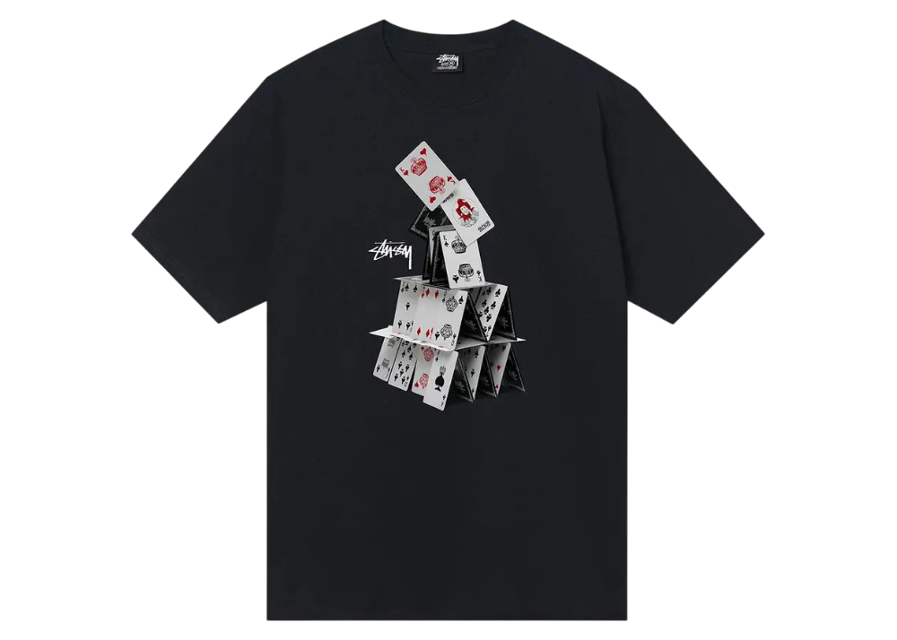 Stussy House Of Cards Tee 'Black'