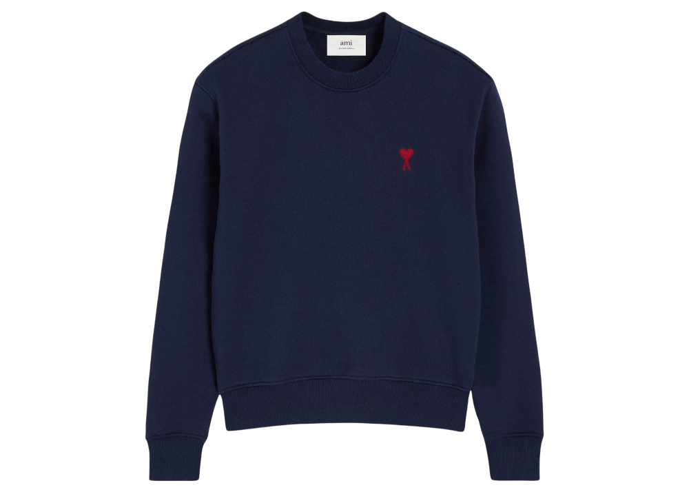 Sweatshirt Ami De Coeur – Ami Paris – Bleu Marine Rouge