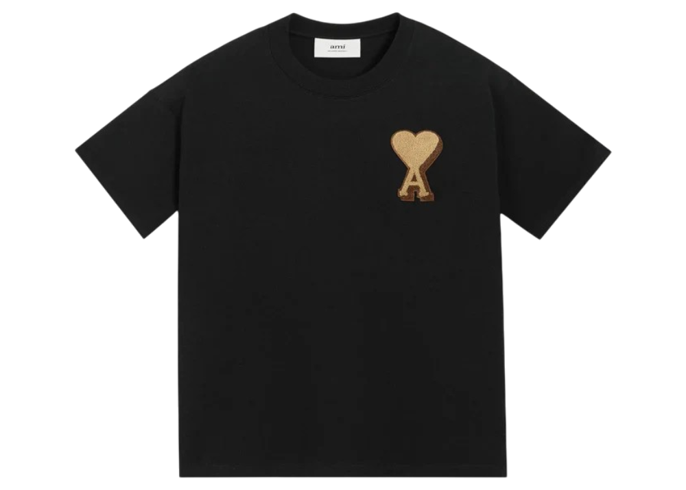 T-Shirt Patch Ami De Coeur – Ami Paris – Noir Beige