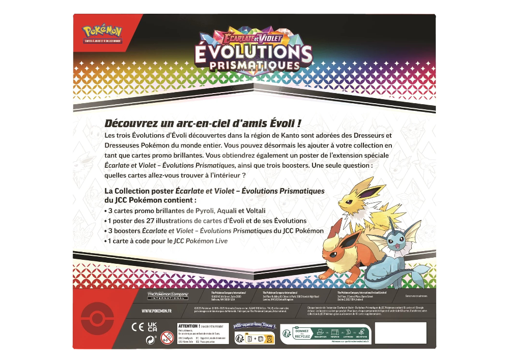 Coffret Poster Pokémon Évolutions Prismatiques EV8.5
