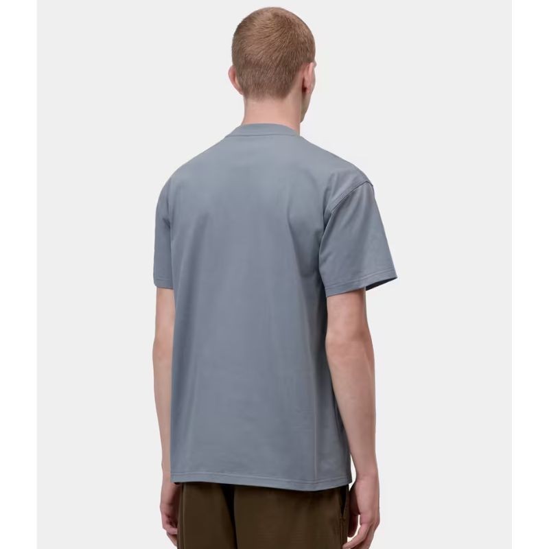 T-shirt Carhartt WIP S/S American Script T-Shirt Bleu (Shady Blue) 100% coton pour homme