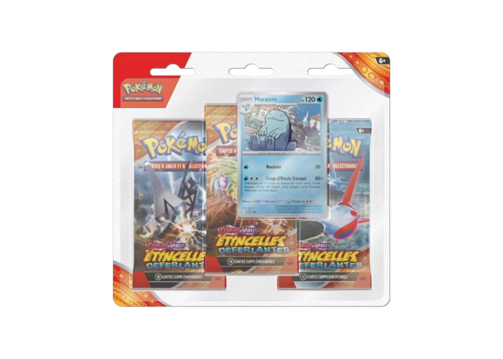 Pokémon – Tripack Écarlate et Violet EV8 Étincelles Déferlantes - FR