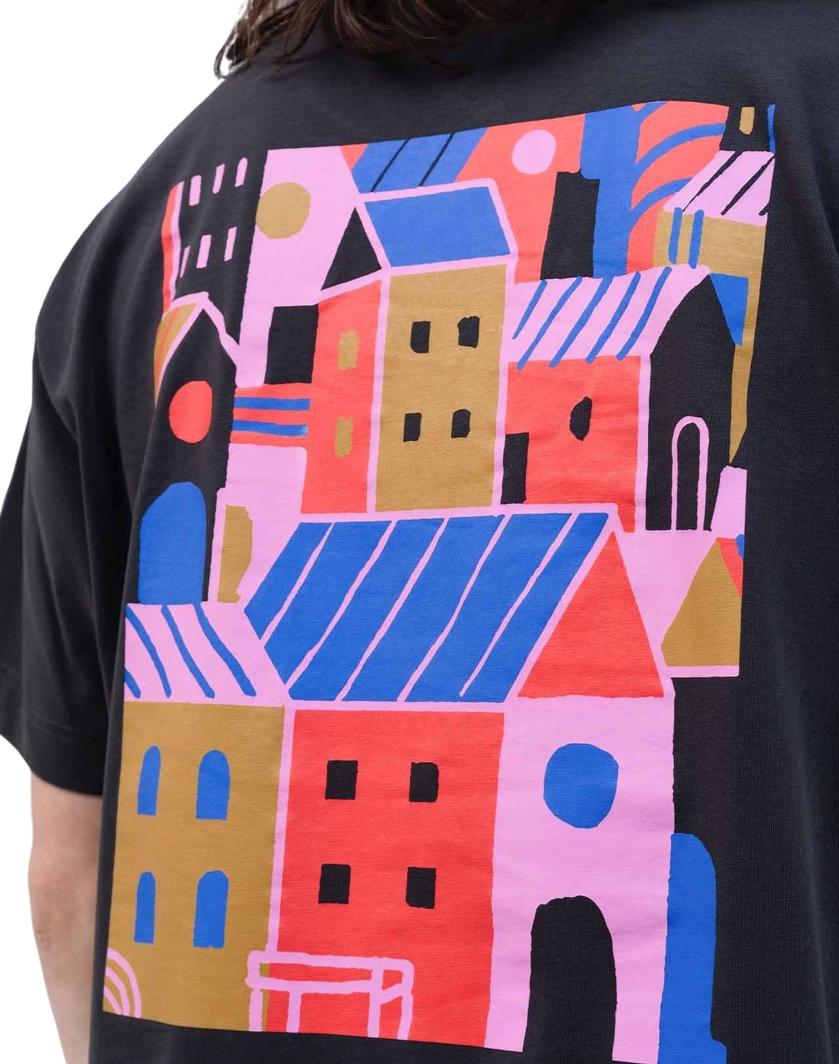 T-shirt Service Works City Ample Noir Carbone Coupe Oversize Homme