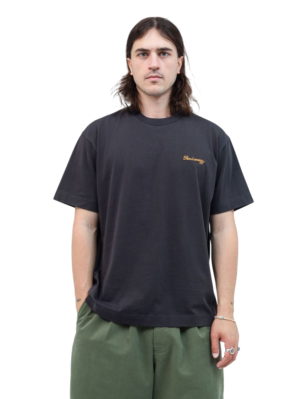 T-shirt Service Works City Ample Noir Carbone Coupe Oversize Homme