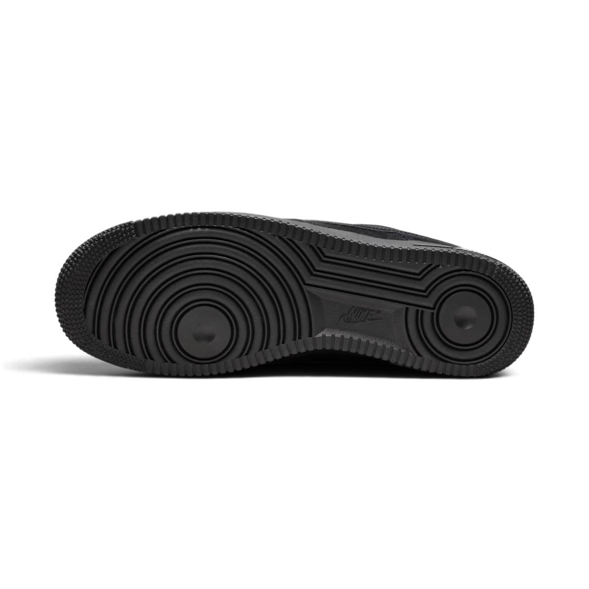 Semelle extérieure noire texturée de la basket We Have It Nike Air Force 1 Low '07 LV8 avec motif circulaire