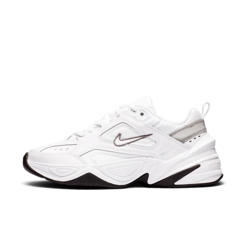 Baskets We Have It Nike M2K Tekno blanches et grises avec empeigne en maille et semelle épaisse style rétro