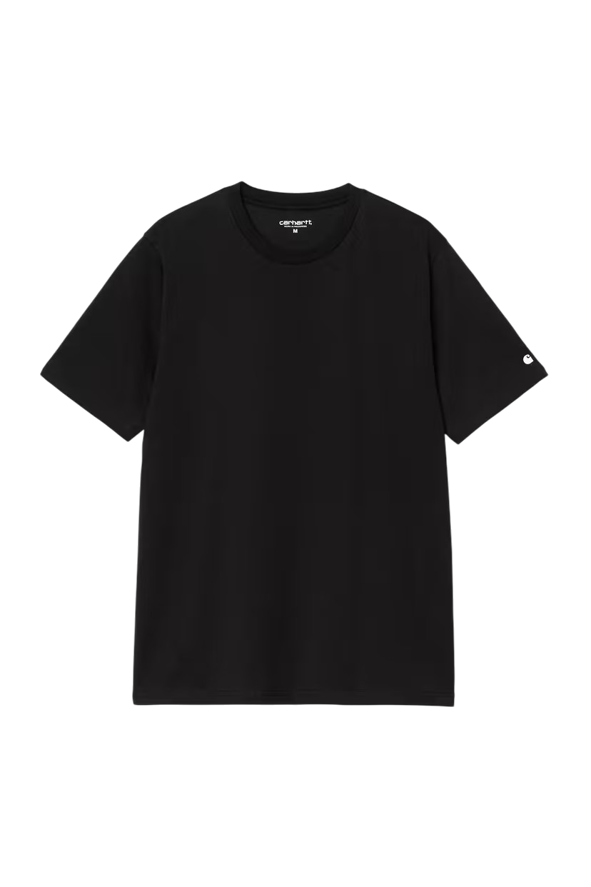 T-shirt noir en coton We Have It Carhartt WIP avec logo C discret sur la manche, coupe régulière classique