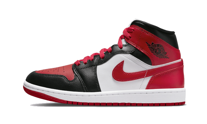 Air Jordan 1 Mid White Bred Toe - BQ6472-079