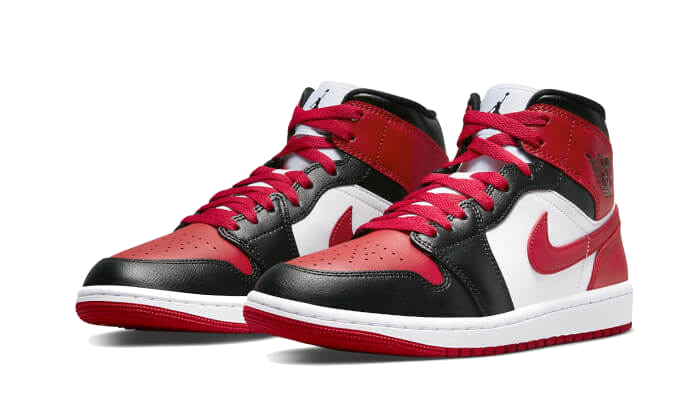 Air Jordan 1 Mid White Bred Toe - BQ6472-079